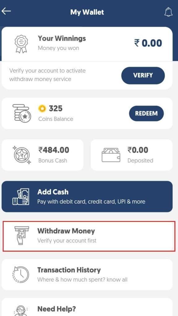 Withdraw process