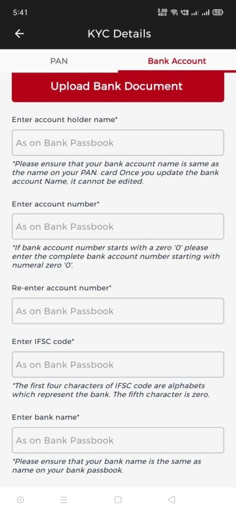 Fantafeat Bank Verification