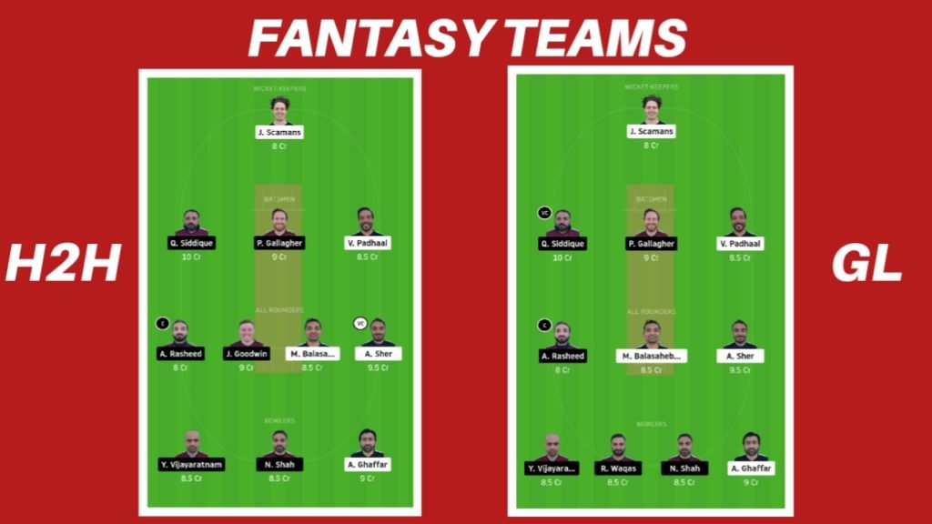 ECC vs SKK Dream11 Team