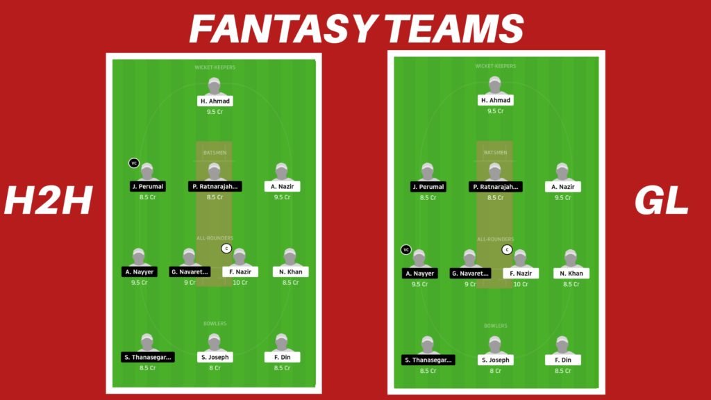 ZNCC vs OLCC Dream11 Team