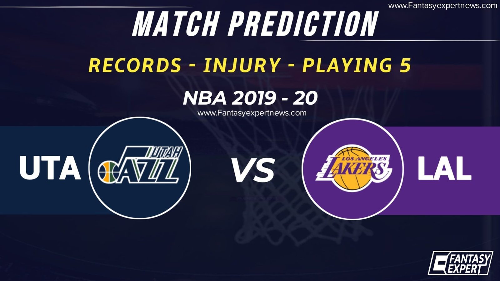 UTA vs LAL Dream11 Team Prediction UTA vs LAL Dream11 Team Prediction