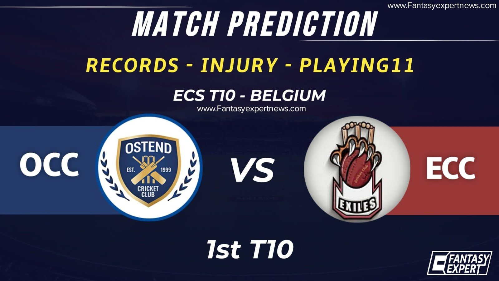 OCC vs ECC Dream11 Team OCC vs ECC Dream11 Team