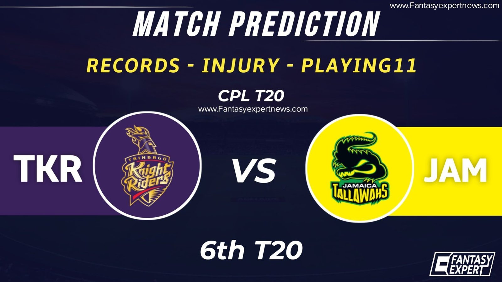 TKR vs JAM Dream11 Match Prediction TKR vs JAM Dream11 Match Prediction