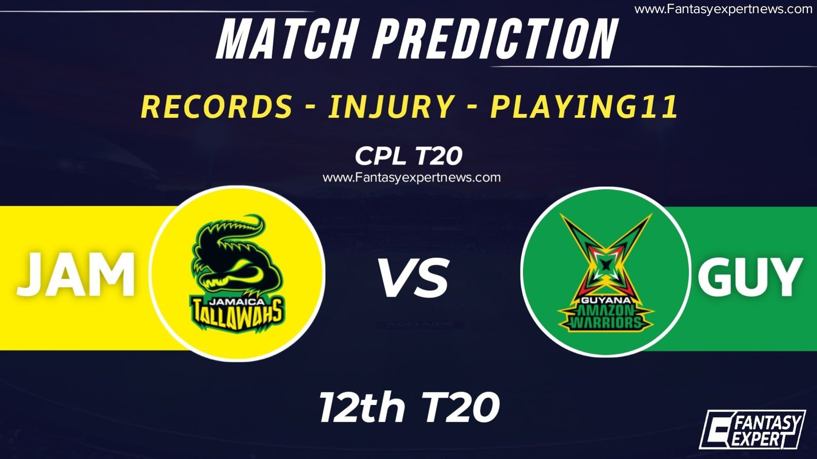 JAM vs GUY Dream11 prediction JAM vs GUY Dream11 prediction