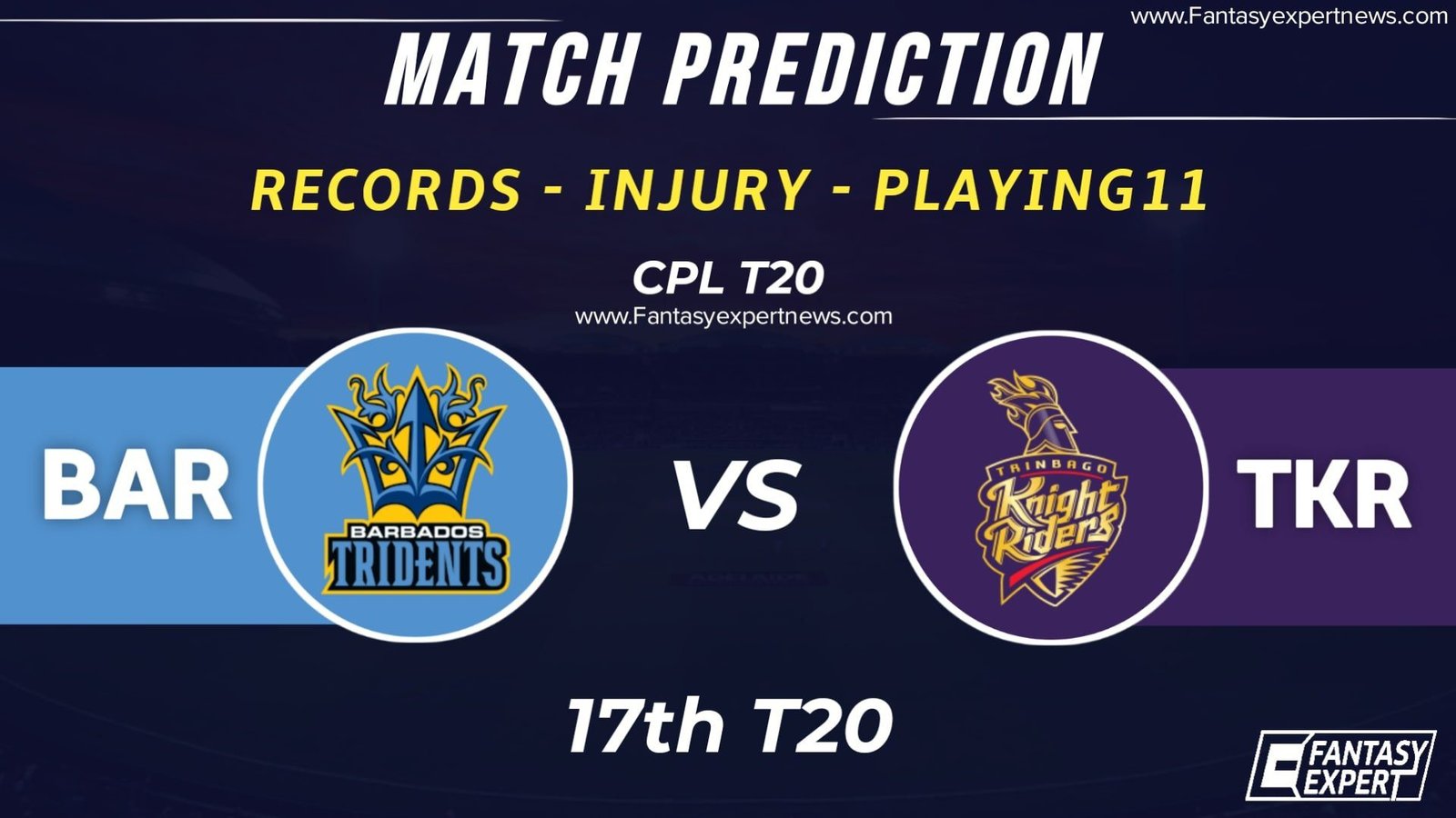 BAR vs TKR Dream11 Team Prediction BAR vs TKR Dream11 Team Prediction