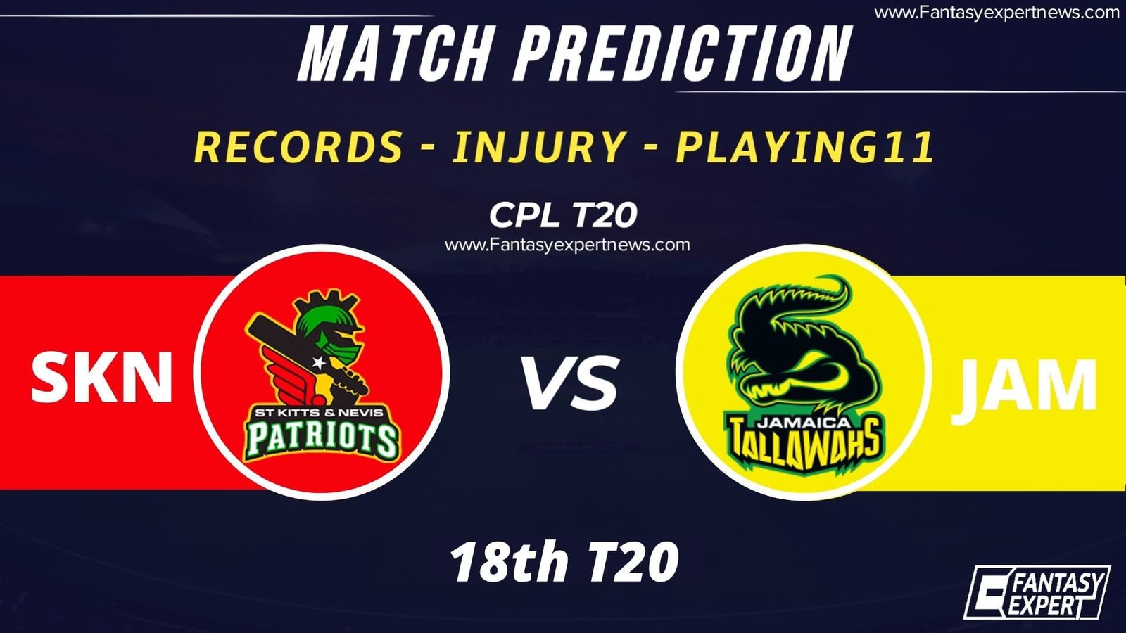 SKN vs JAM Dream11 Team Prediction SKN vs JAM Dream11 Team Prediction