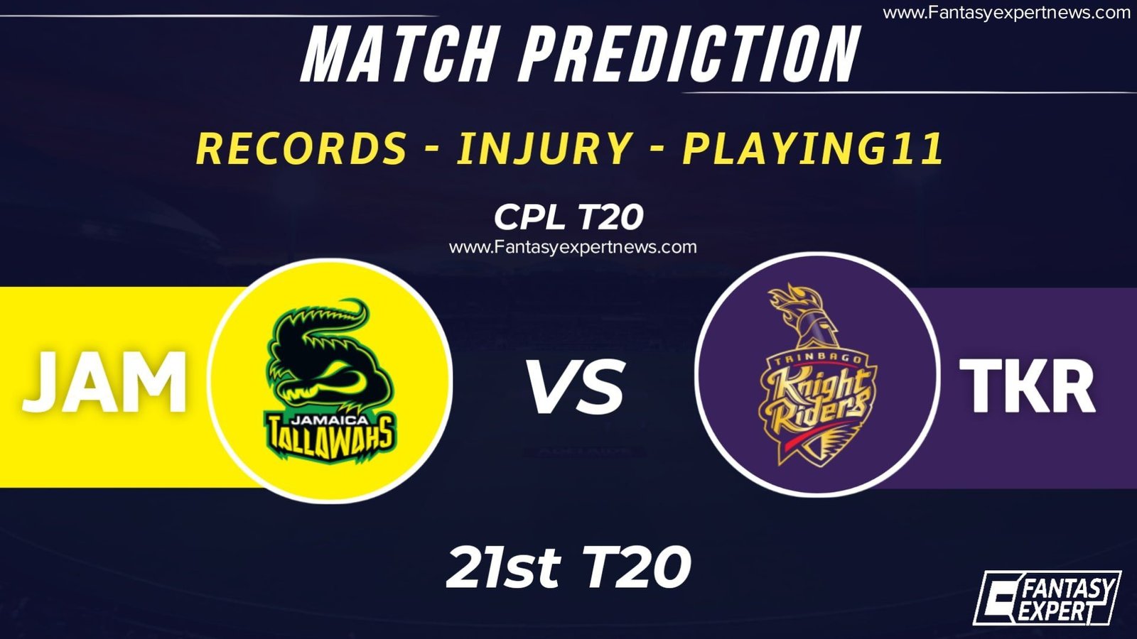 TKR vs JAM Dream11 Team Prediction TKR vs JAM Dream11 Team Prediction