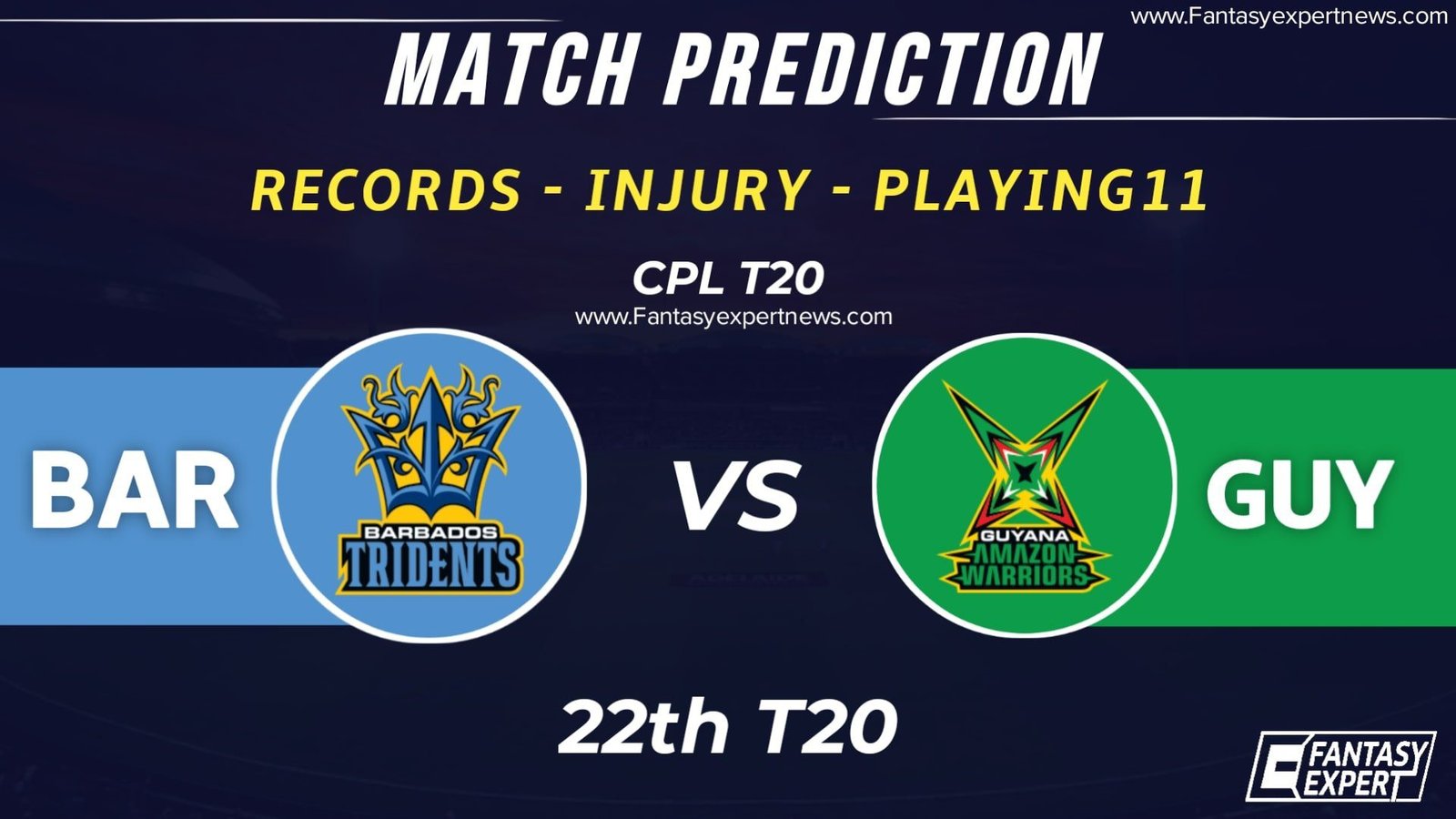BAR vs GUY Dream11 Team Prediction BAR vs GUY Dream11 Team Prediction