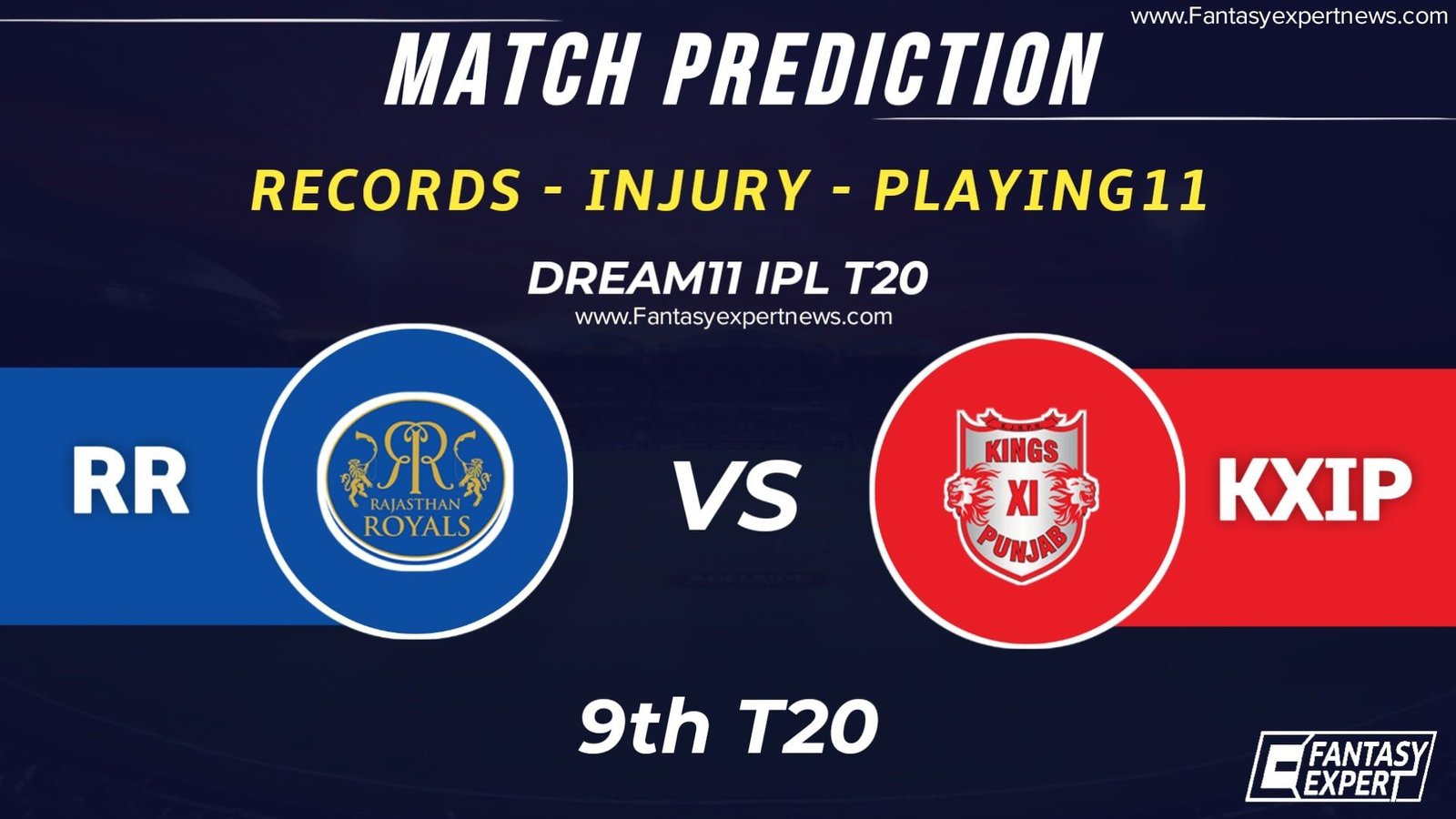 RR vs KXIP Today Dream11 Team RR vs KXIP Today Dream11 Team