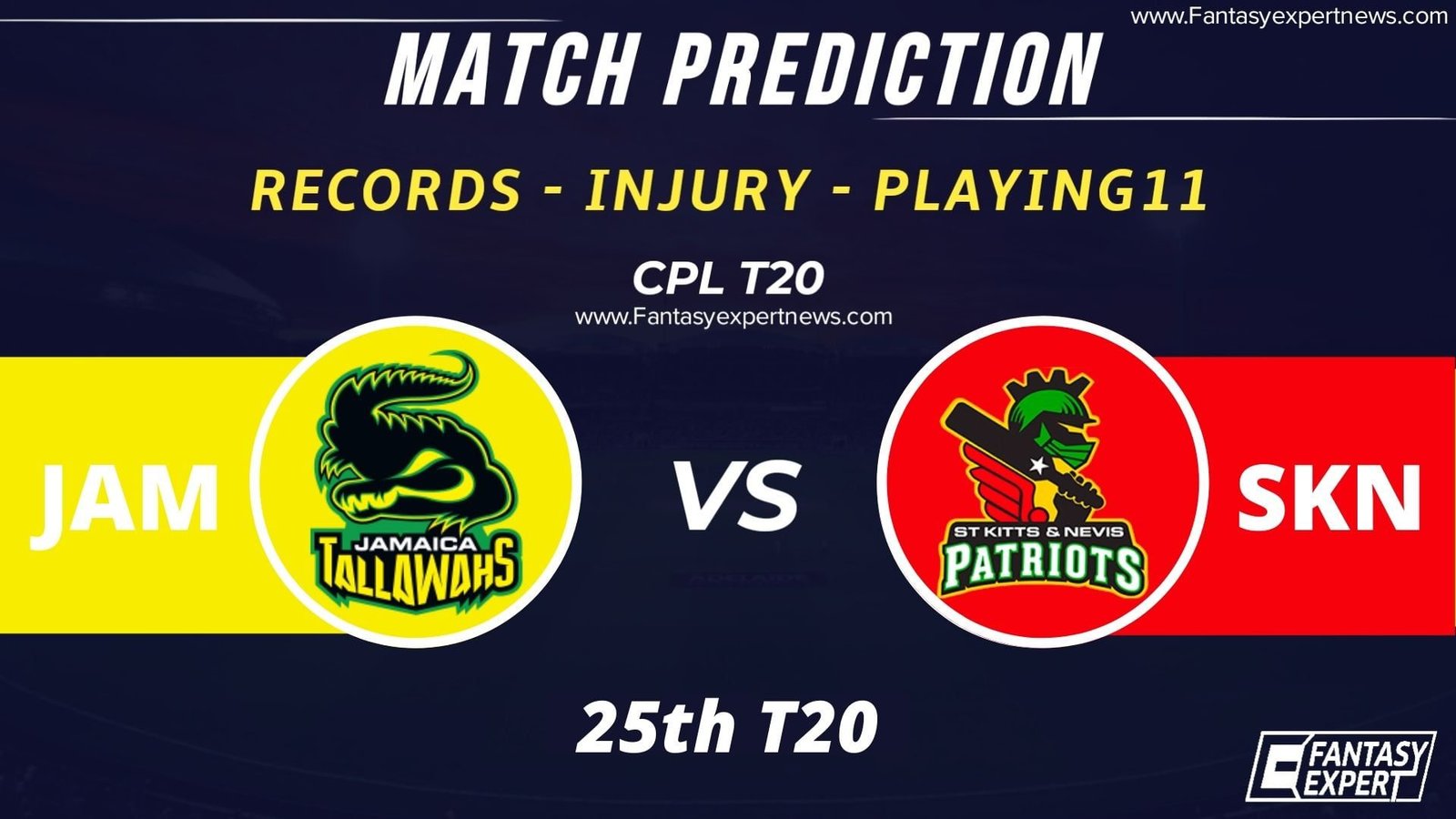 JAM vs SKN Dream11 Team Pediction JAM vs SKN Dream11 Team Pediction