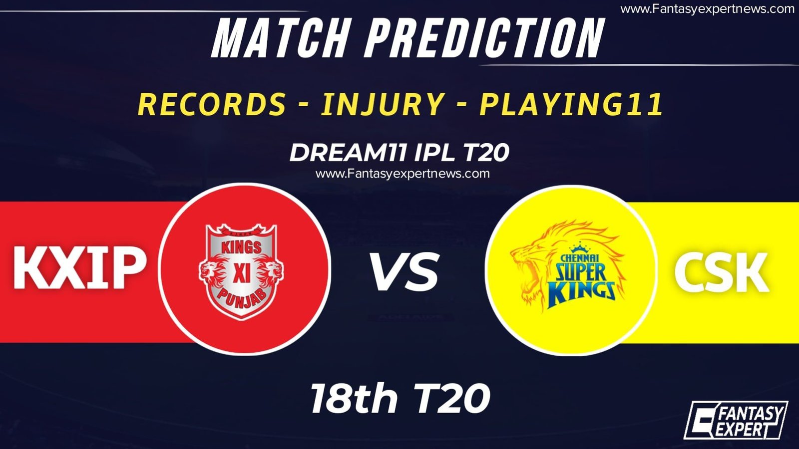 KXIP vs CSK Dream11 Match Prediction KXIP vs CSK Dream11 Match Prediction