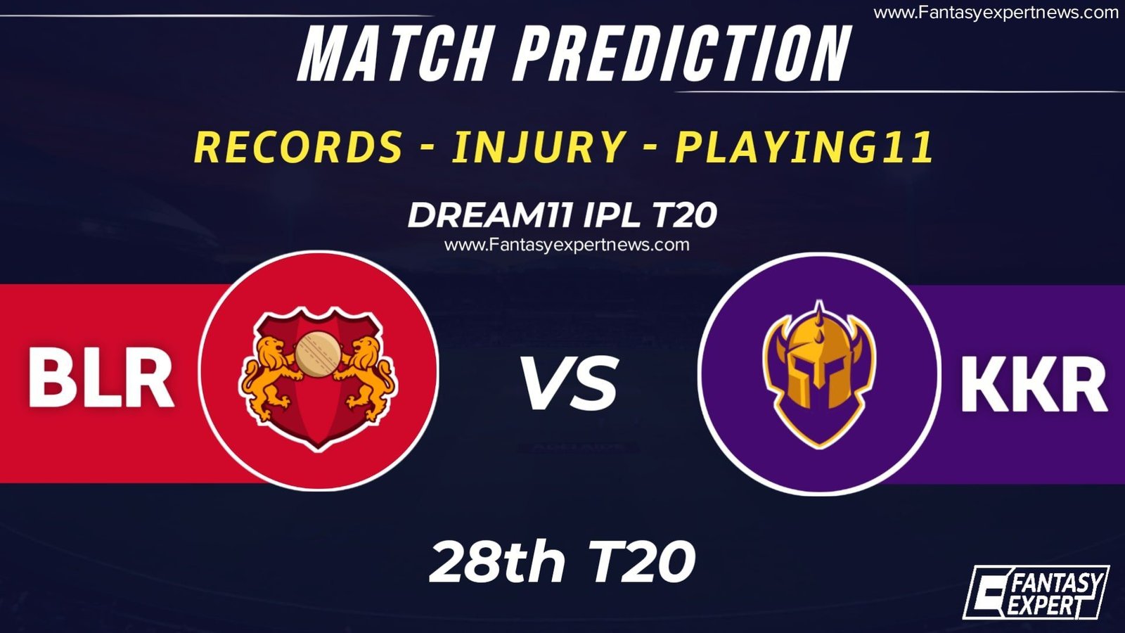 RCB vs KKR Dream11 Match Prediction RCB vs KKR Dream11 Match Prediction