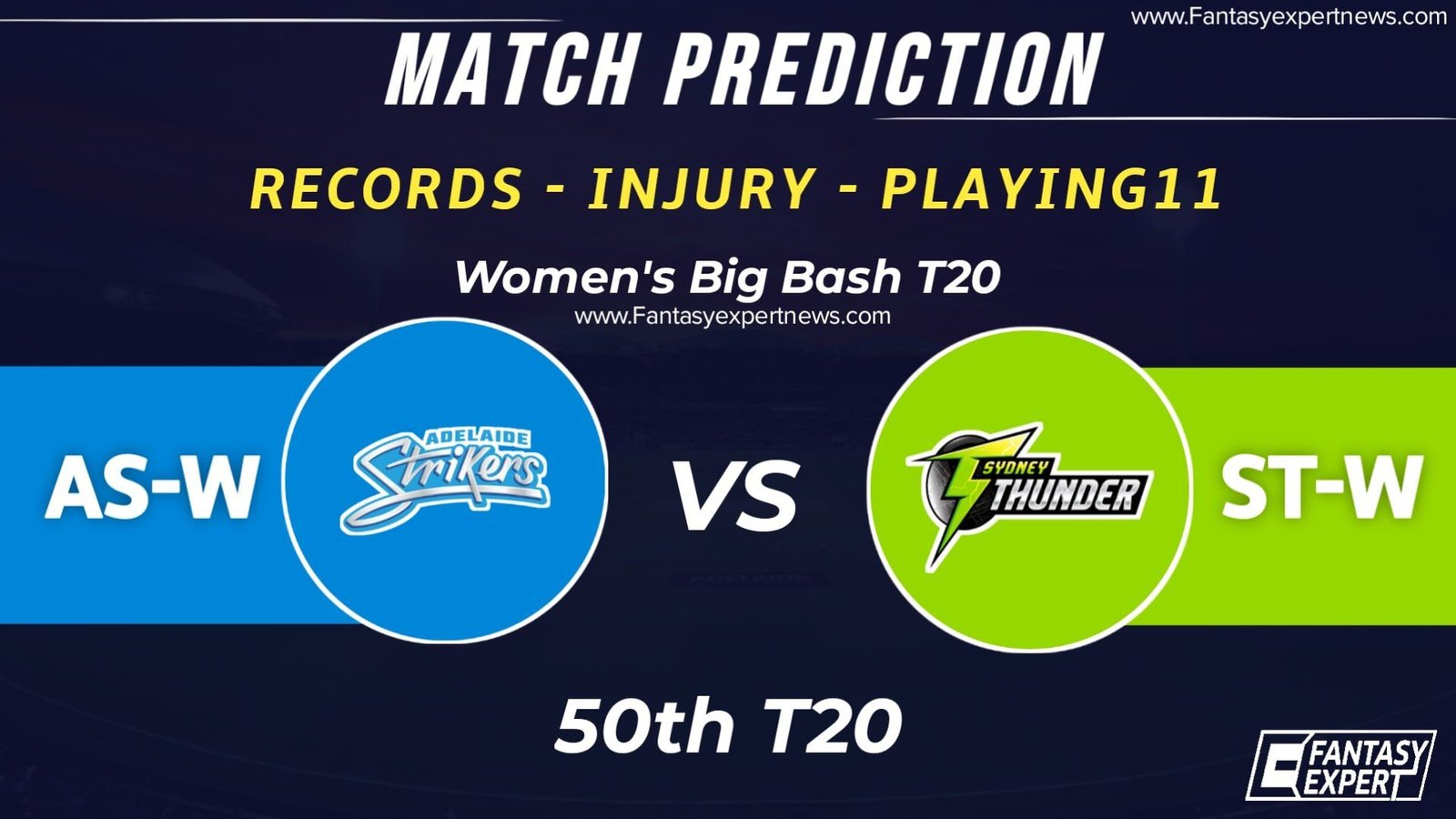 AS-W vs ST-W Dream11 Team Prediction AS-W vs ST-W Dream11 Team Prediction