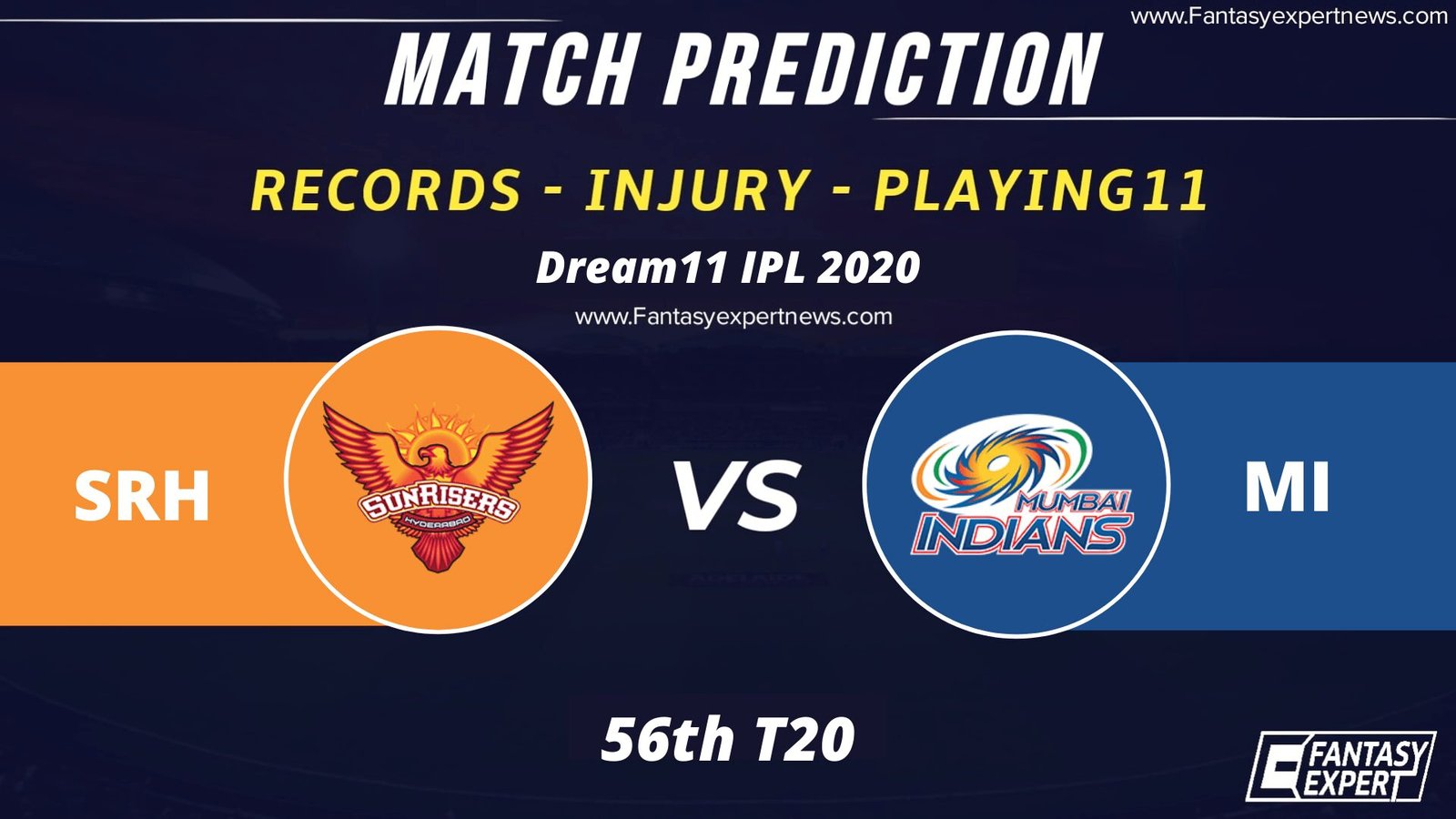SRH vs MI Grand League Team