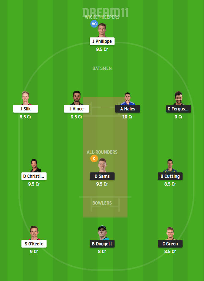 THU vs SIX Dream11 Grand League Team