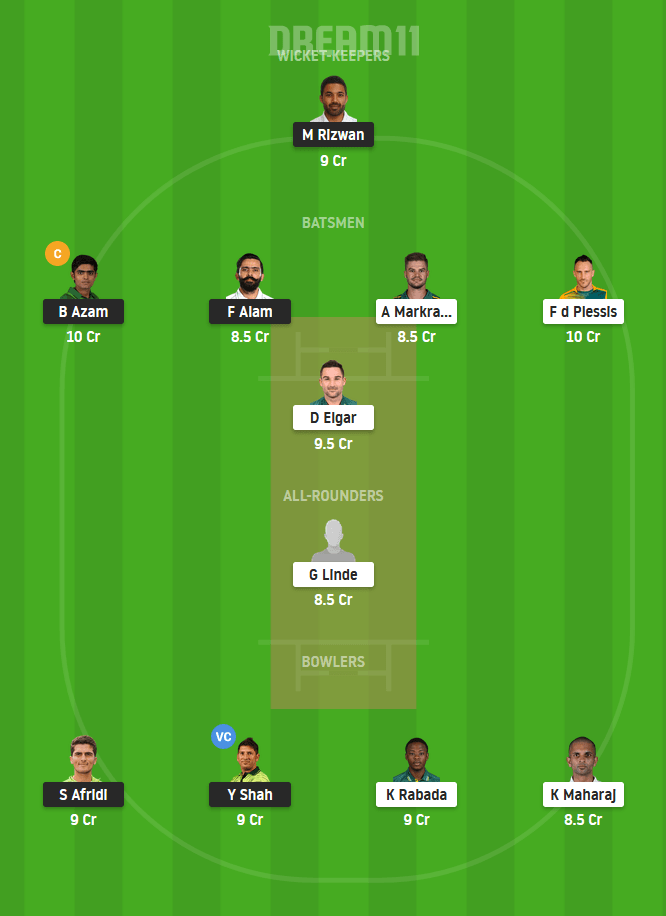 PAK vs SA Today Dream11 Team
