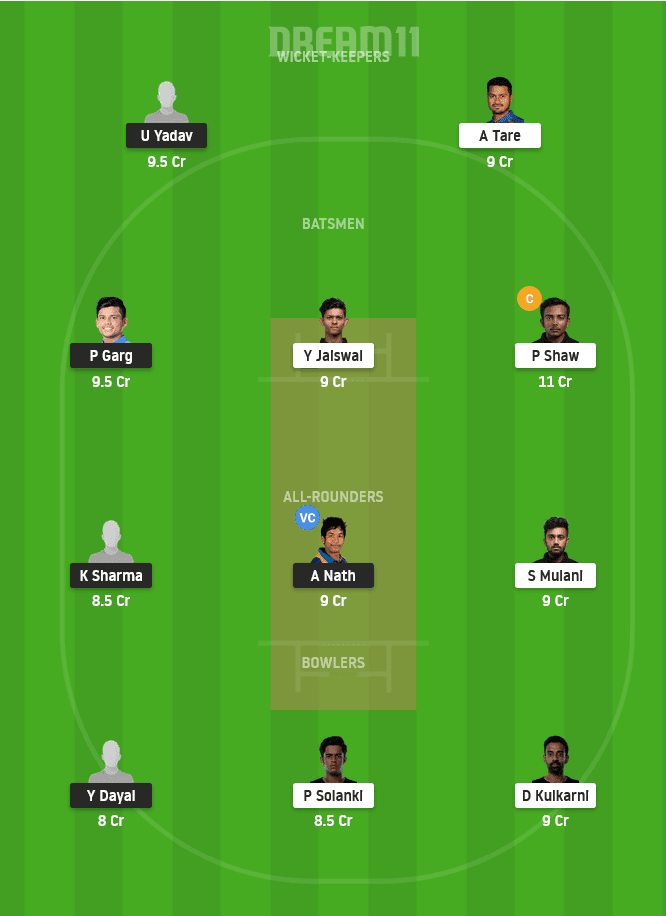 UP vs MUM Dream11 Team Prediction For Small League