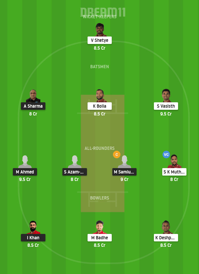 KSV vs VFB Dream11 Team Prediction for Small League