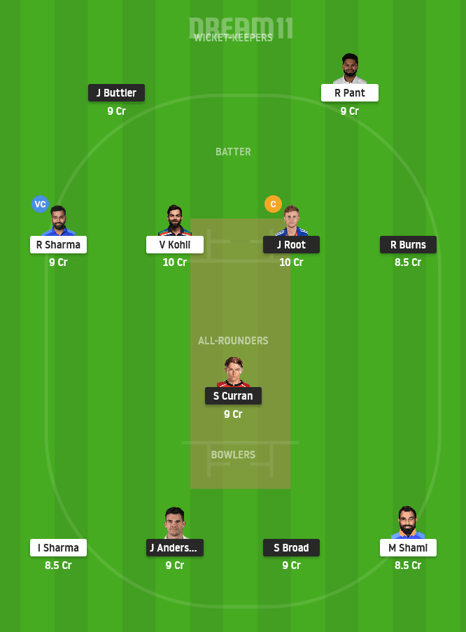 ENG vs IND Dream11 Team Prediction For Today Match
