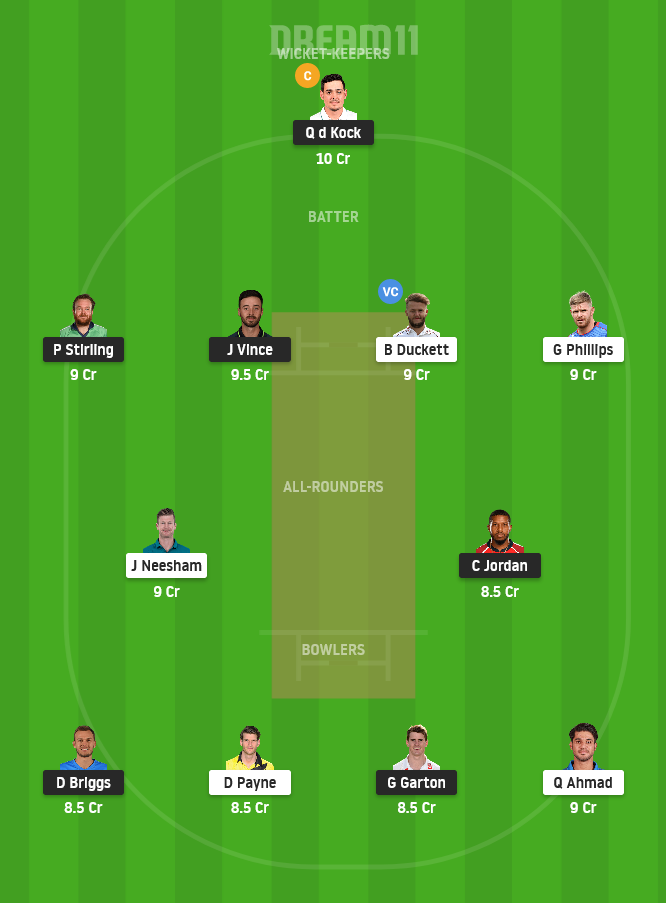 SOB vs WEF Dream11 Team Prediction for Small League