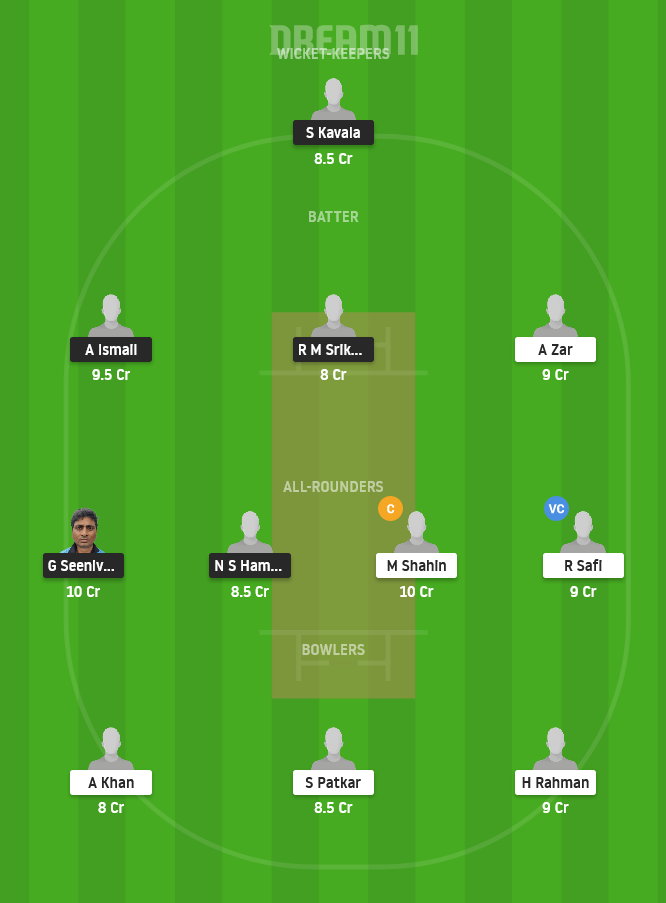 HSG vs GOC Dream11 Team Prediction for Small League