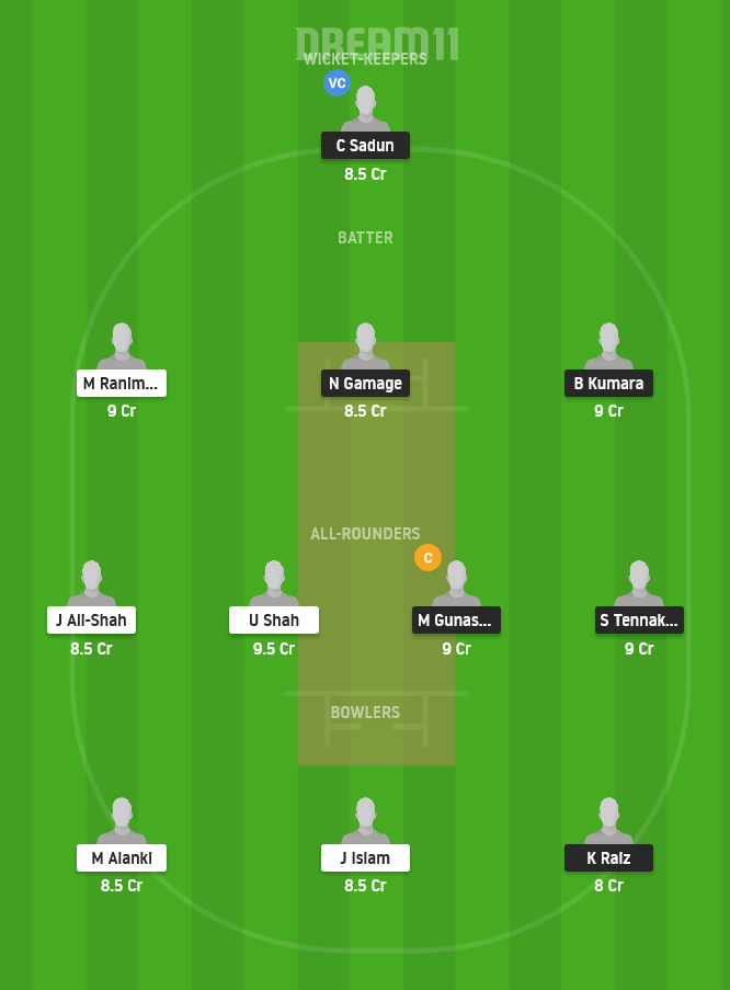 SLL vs CEC Dream11 Team Prediction for Grand League