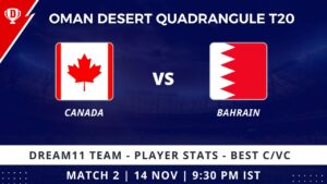 CAN vs BAH Dream11 Prediction