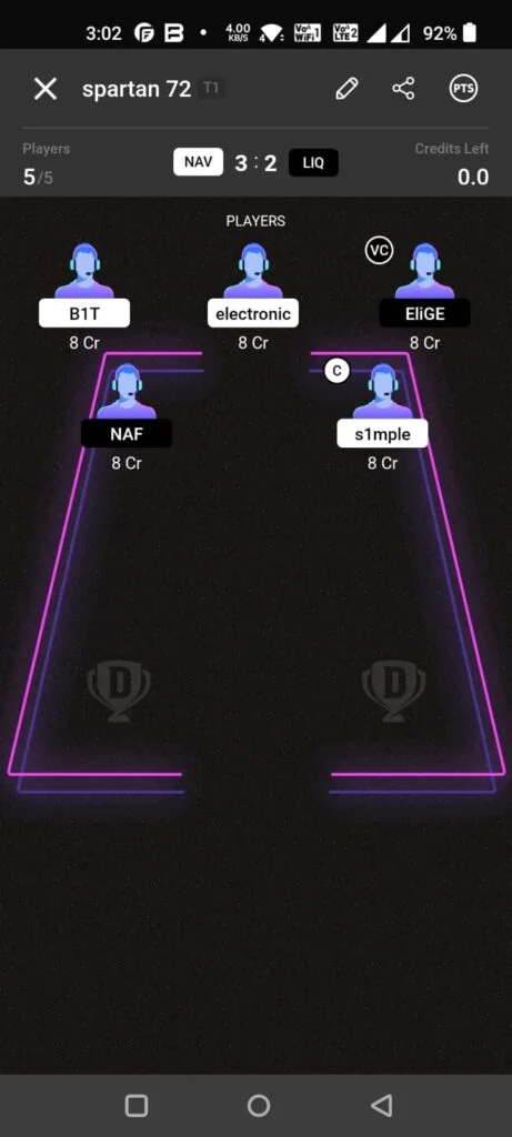 NAV vs LIQ ESports Dream11 Team Prediction